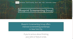 Desktop Screenshot of blueprintscreenwritinggroup.com