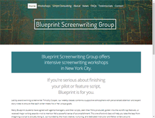 Tablet Screenshot of blueprintscreenwritinggroup.com